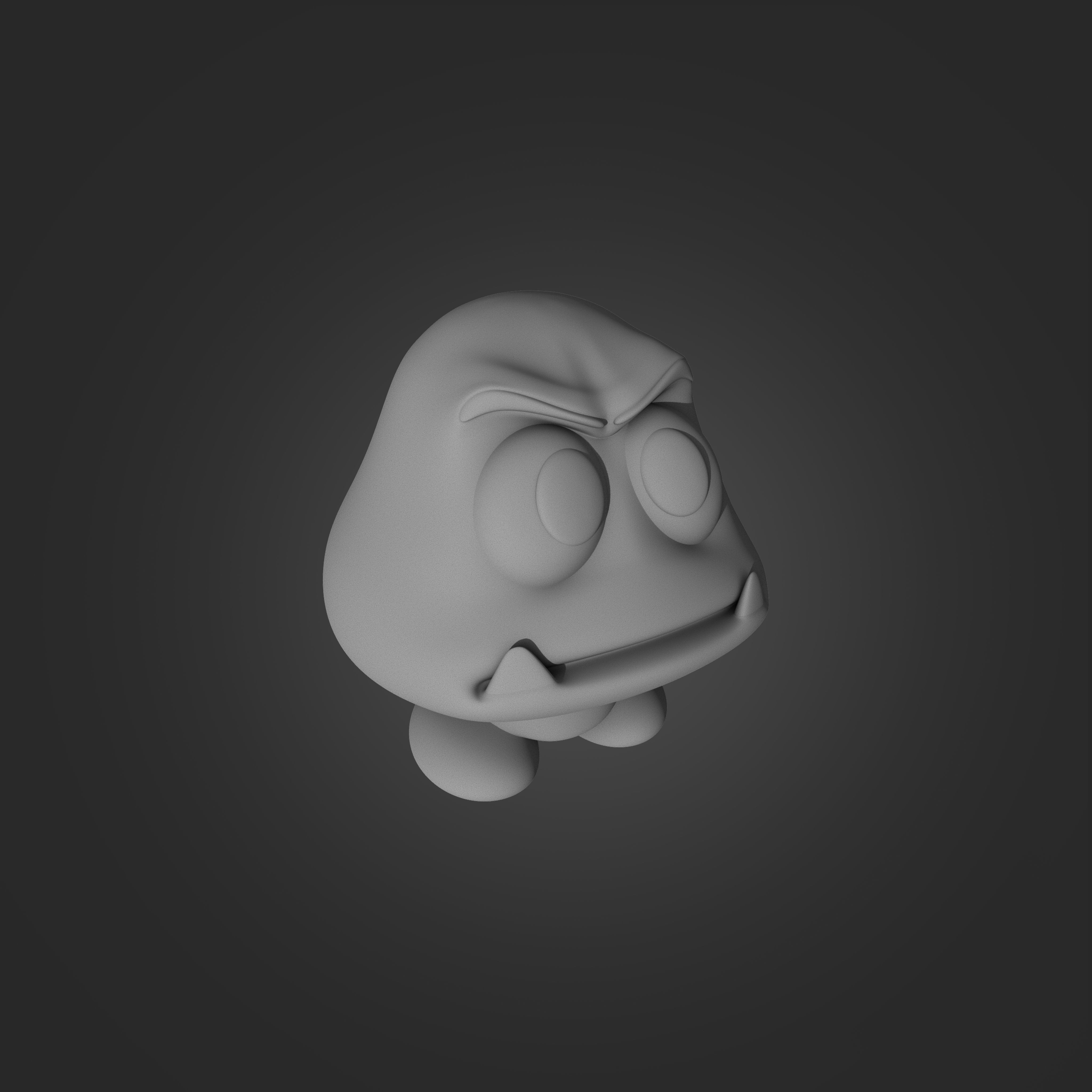 Goomba from Mario 3D print model_2