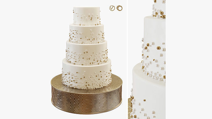Wedding cake 3D model