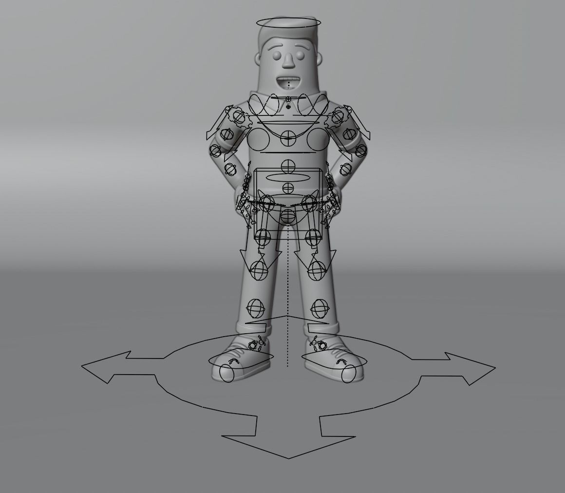 Cartoon Male Character 3D model_6