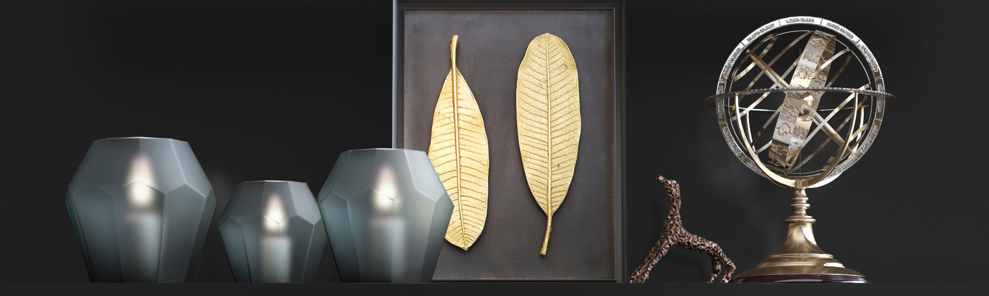 Large luxury decor set 3D model_2