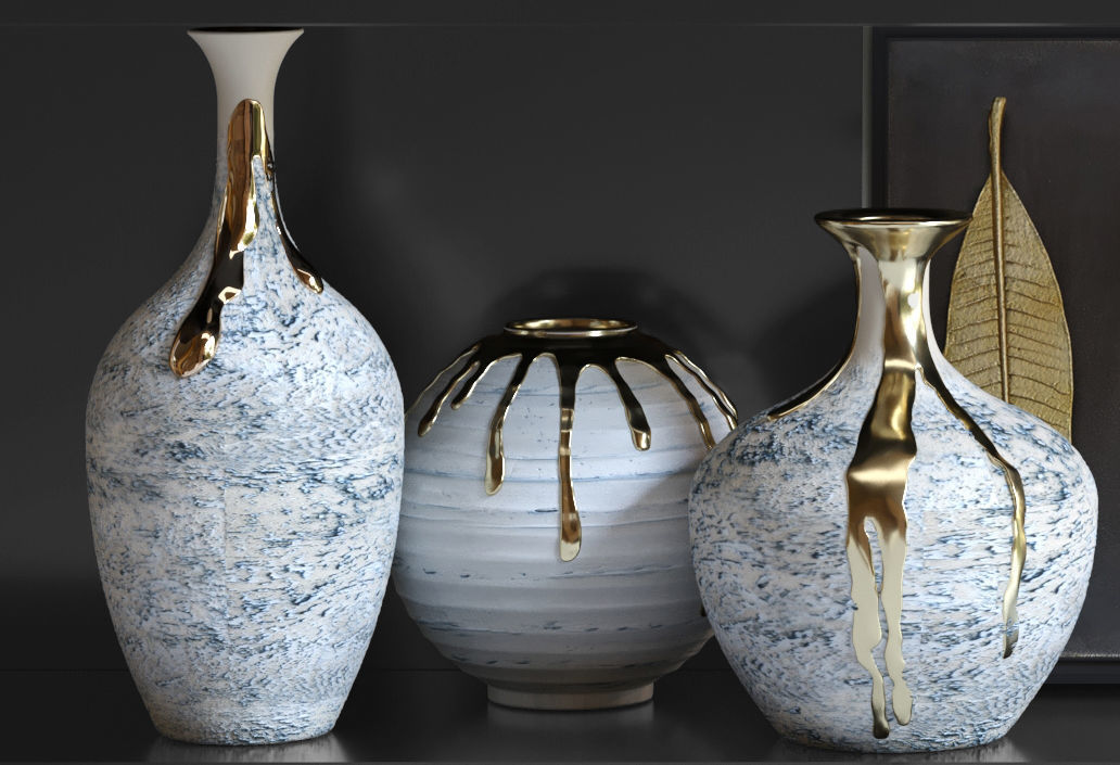 Large luxury decor set 3D model_3