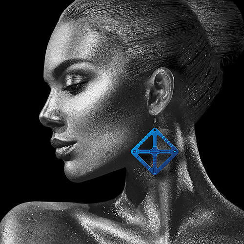 Sci Fi Cyberpunk Earrings Pendant Jewelry Design 2 3D print model
