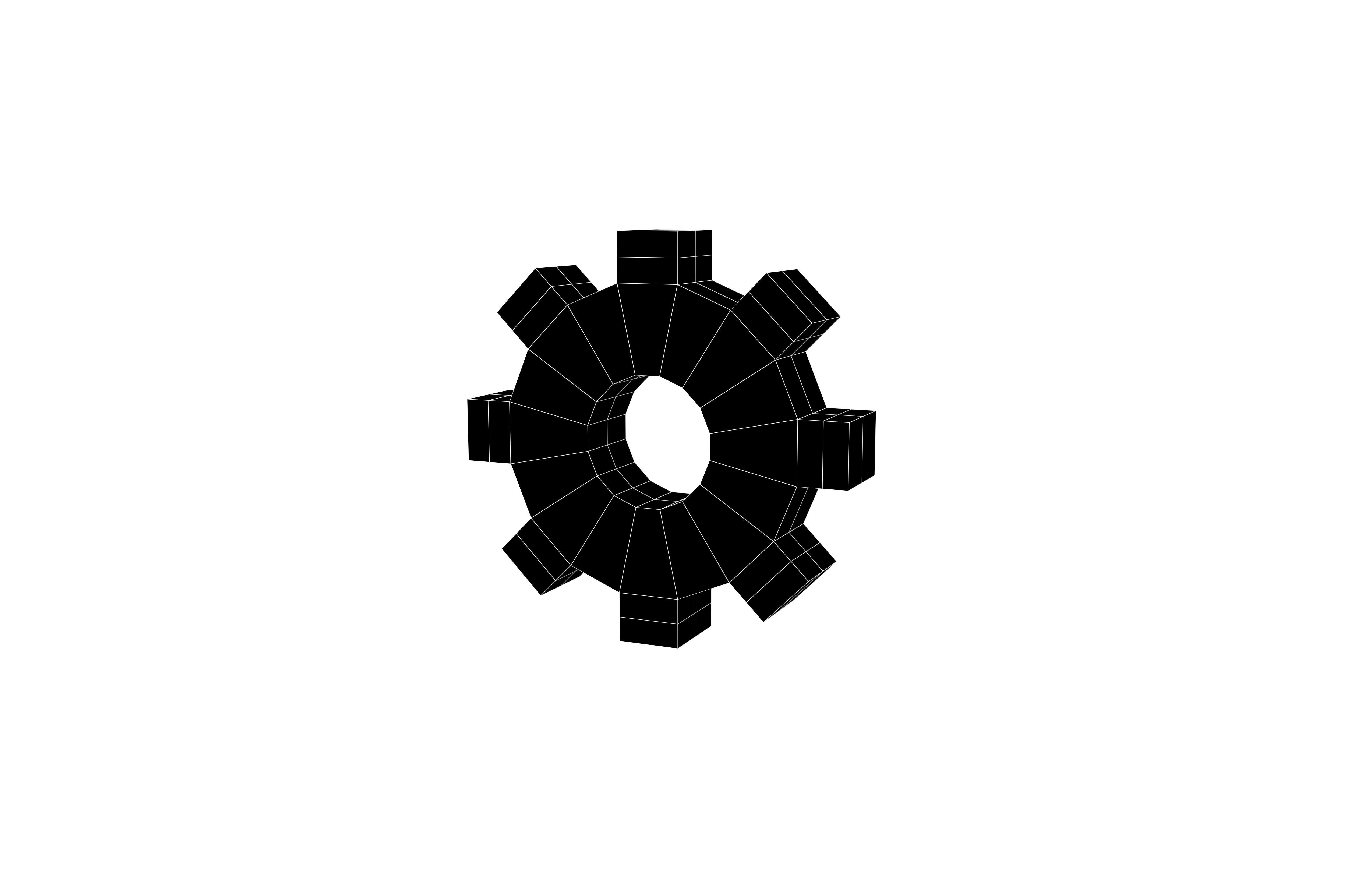 Gear Symbol v1 006 Low-poly 3D model_6