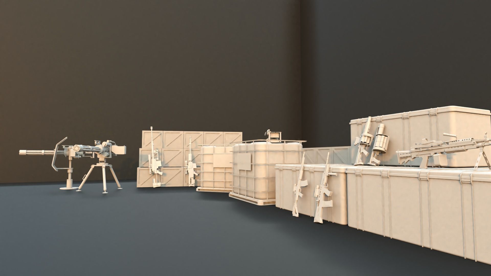 gun asset pack free 3D model | CGTrader