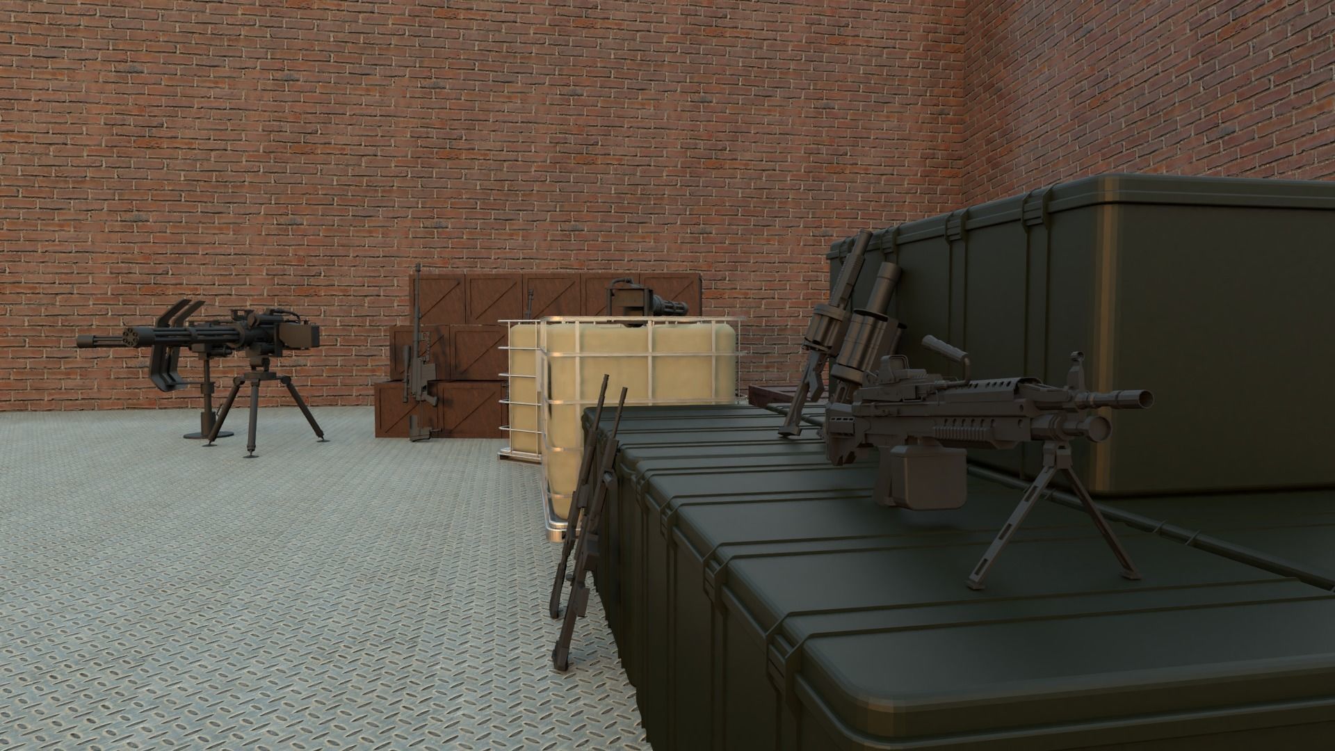 gun asset pack free 3D model CGTrader