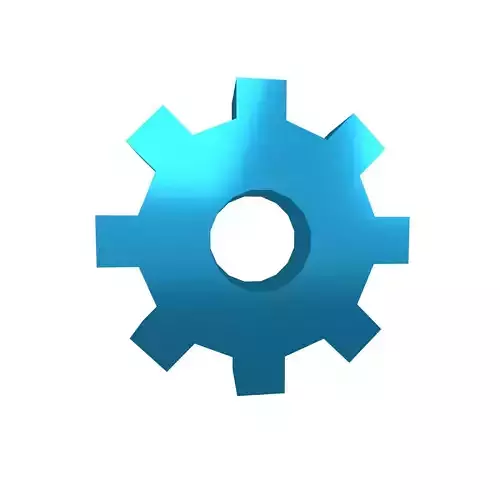 Gear Symbol v1 010 Low-poly 3D model