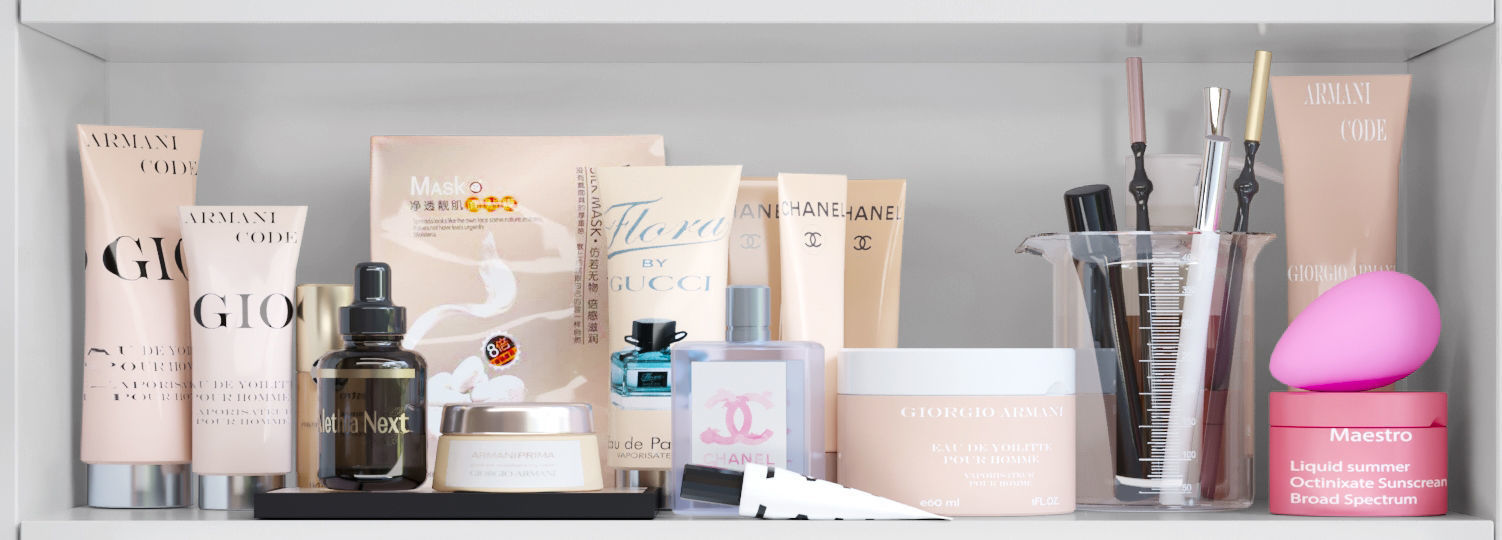 Beauty salon Cosmetics 3D model_3