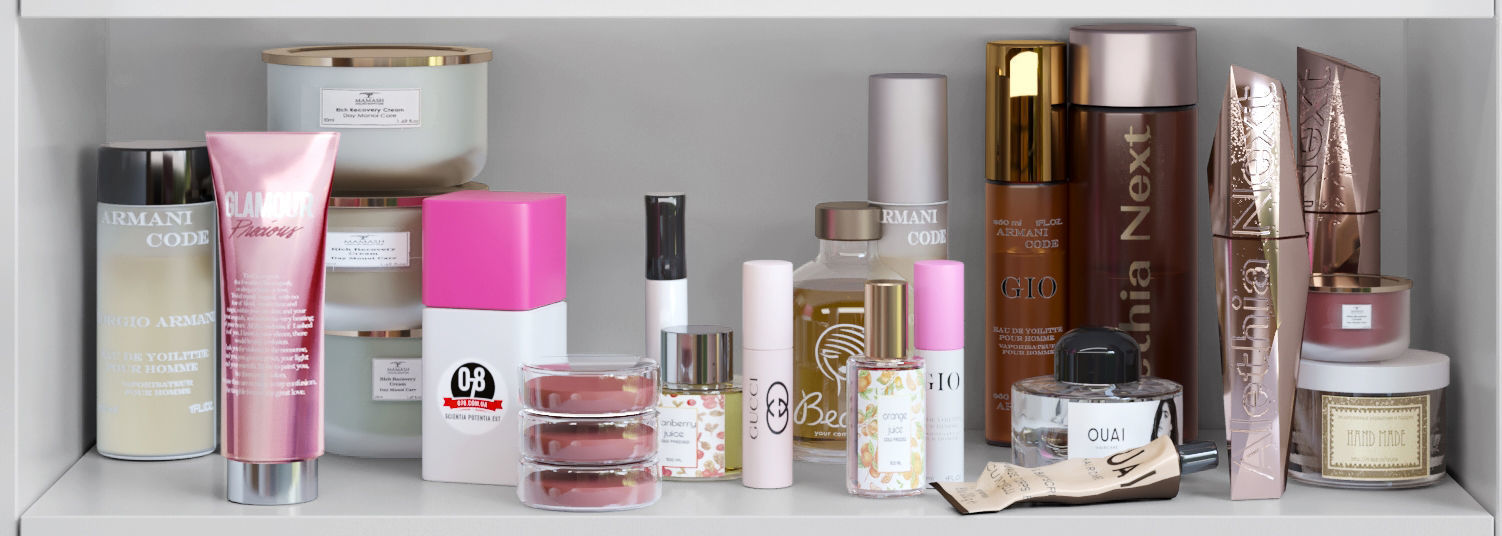 Beauty salon Cosmetics 3D model_4