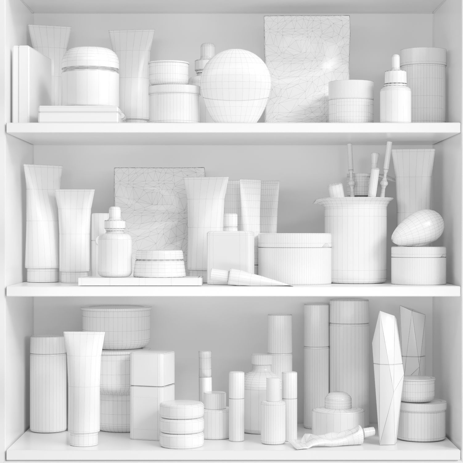 Beauty salon Cosmetics 3D model_1