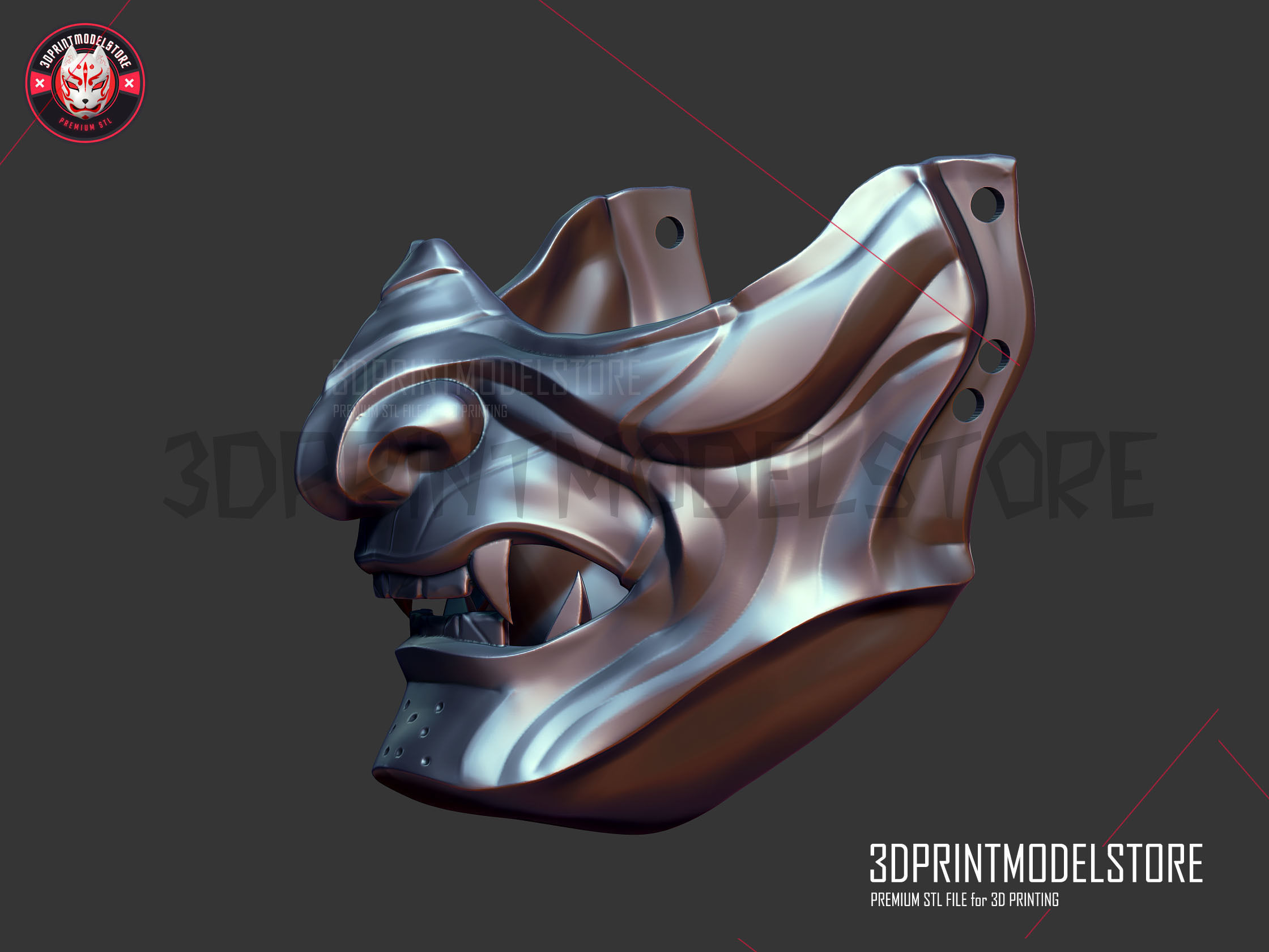 Ghost of Tsushima Mask  3D print model_23