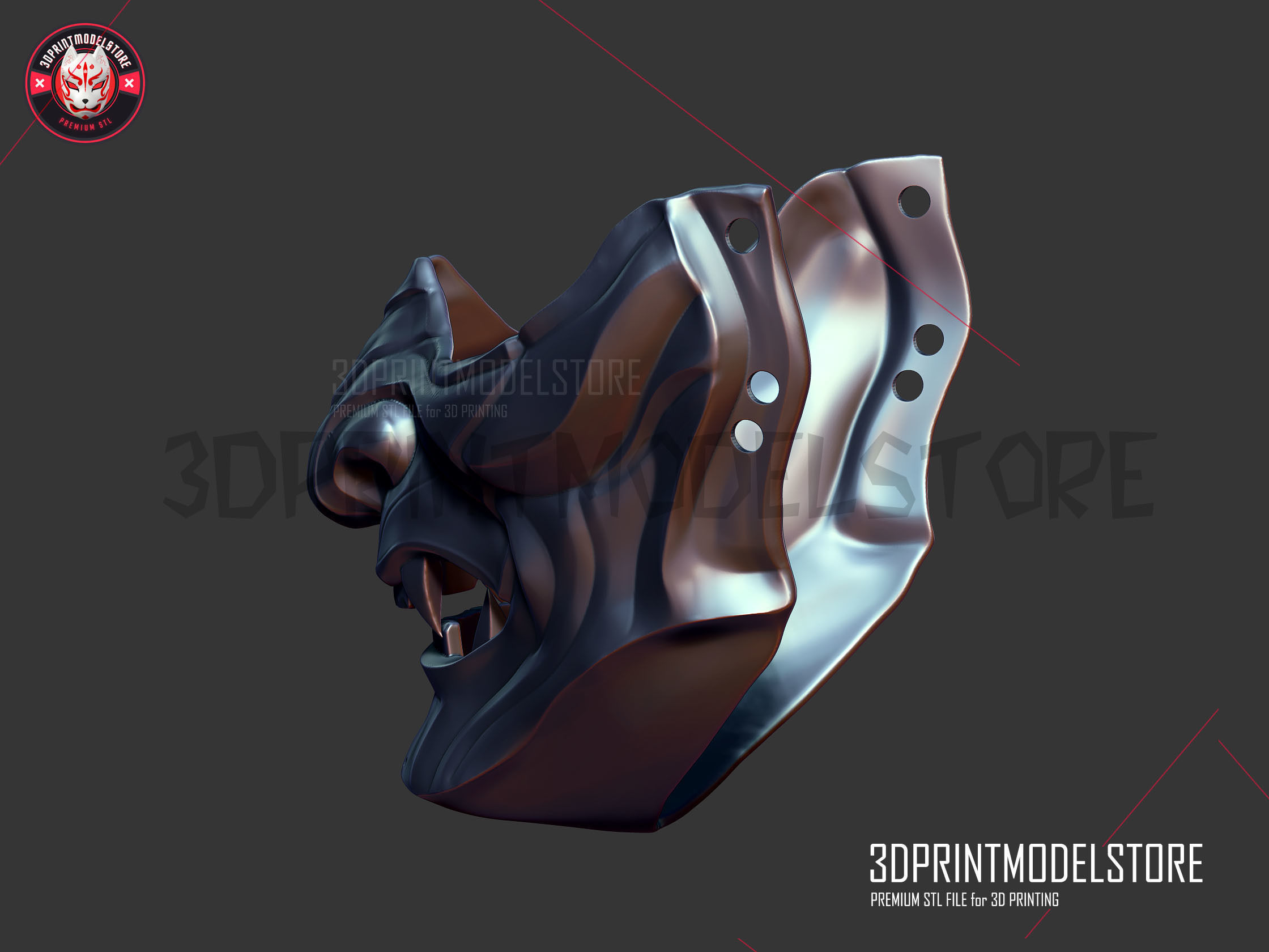 Ghost of Tsushima Mask  3D print model_22