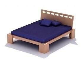 family Bed Low-poly 3D model