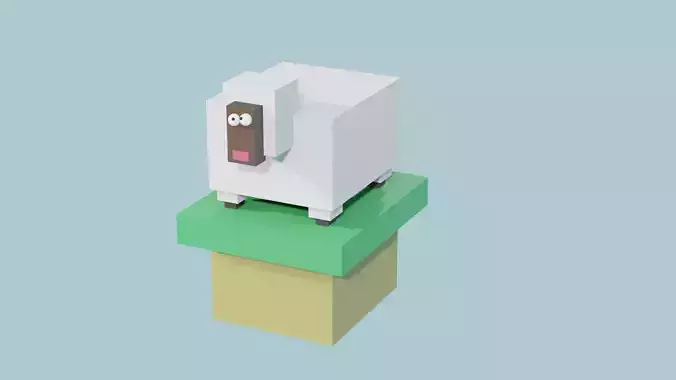 A Very Cute Sheep Made by Blender