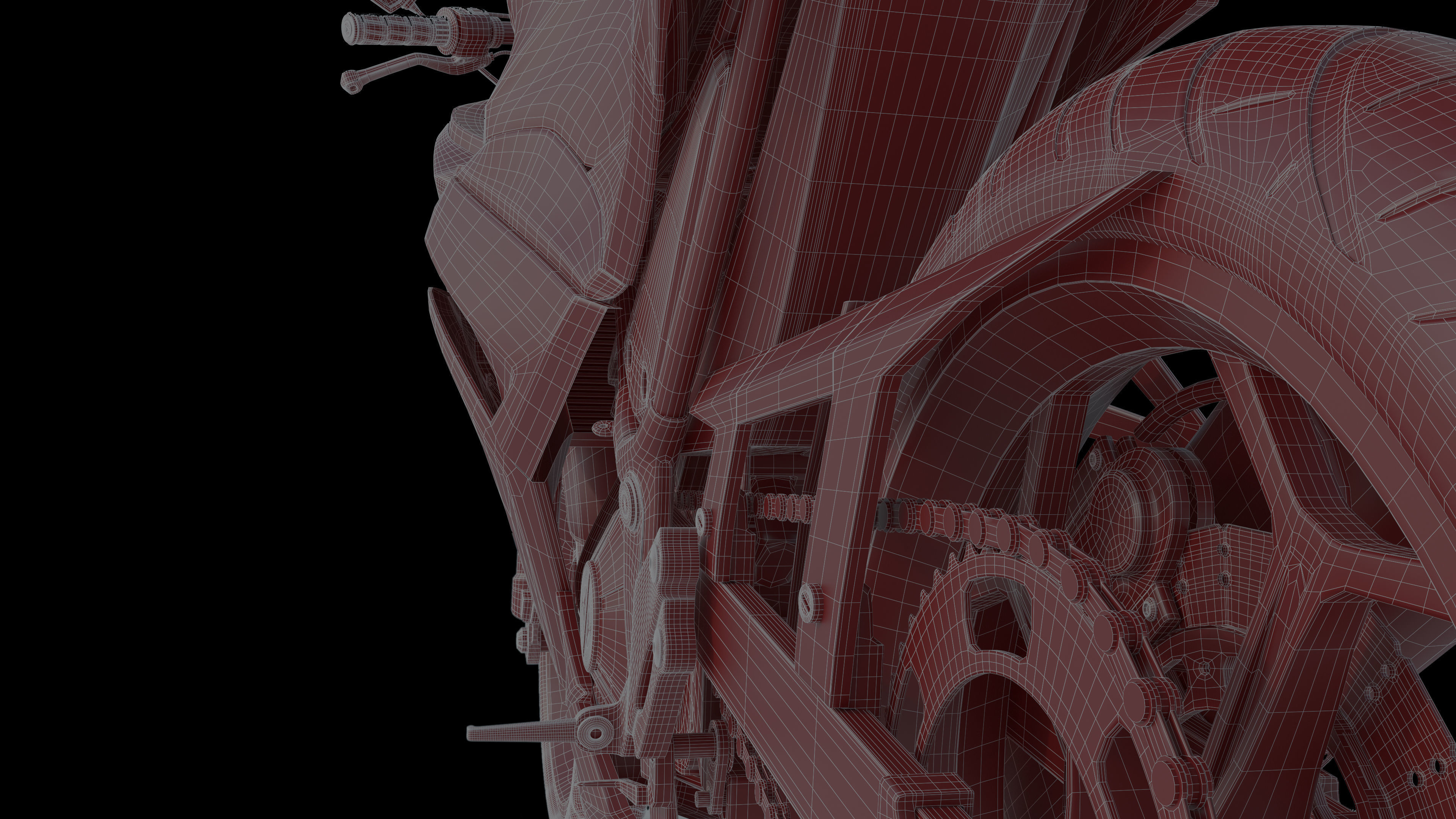 kawasaki ninja300 moto  3D model_2