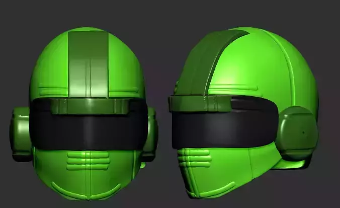 helmet high ver 3 poly sculpt 3d printable 3D model