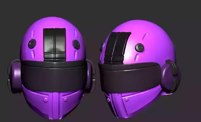 helmet high ver 3 poly sculpt 3d printable