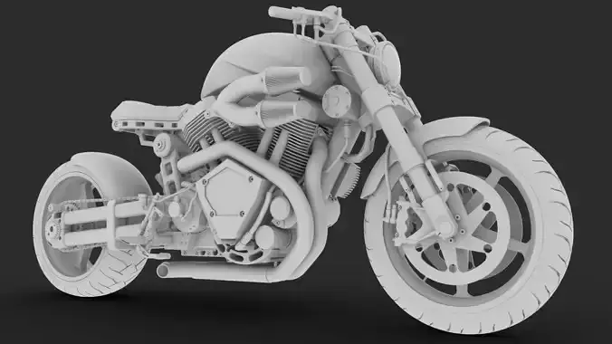 Motorbike Rig - confederate hellcat 3D model
