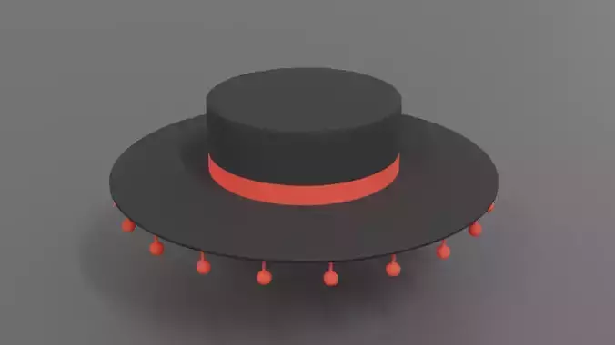 Cartoon Spanish Hat 3D model