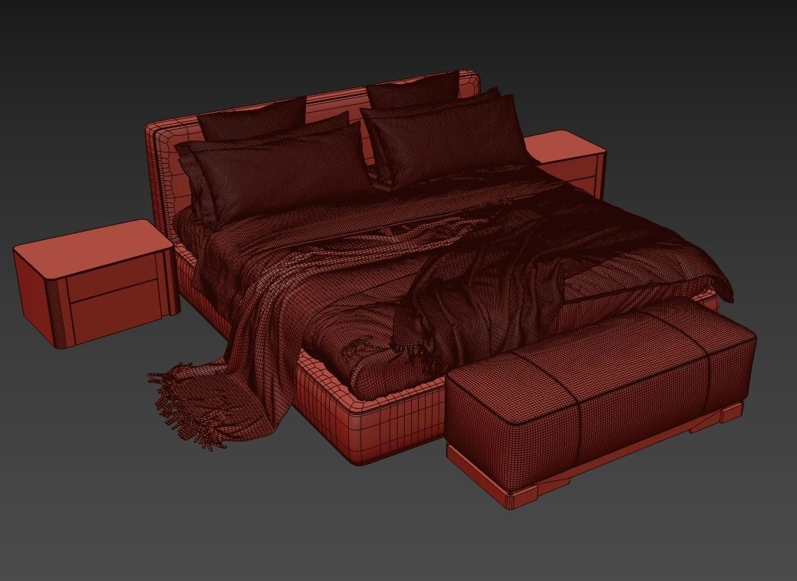 Scene Bedroom silver bor 3D model_21