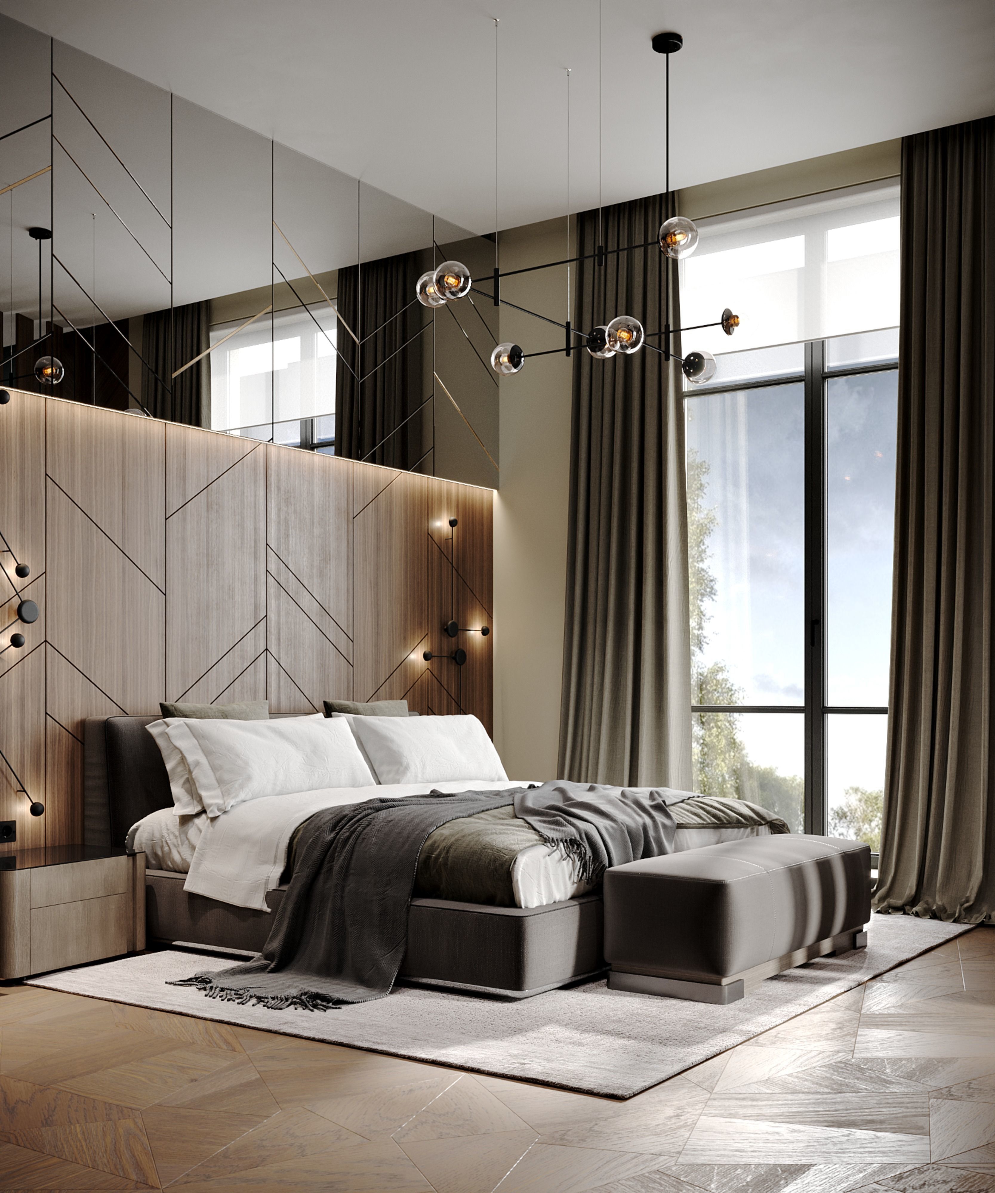 Scene Bedroom silver bor 3D model_0