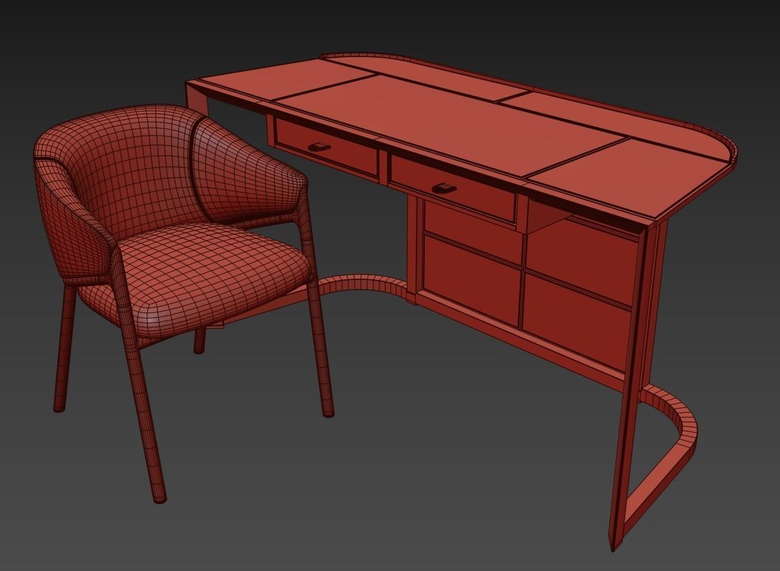 Scene Bedroom silver bor 3D model_22