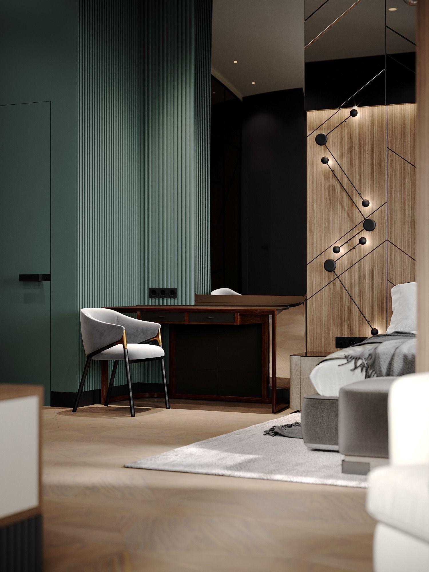 Scene Bedroom silver bor 3D model_6