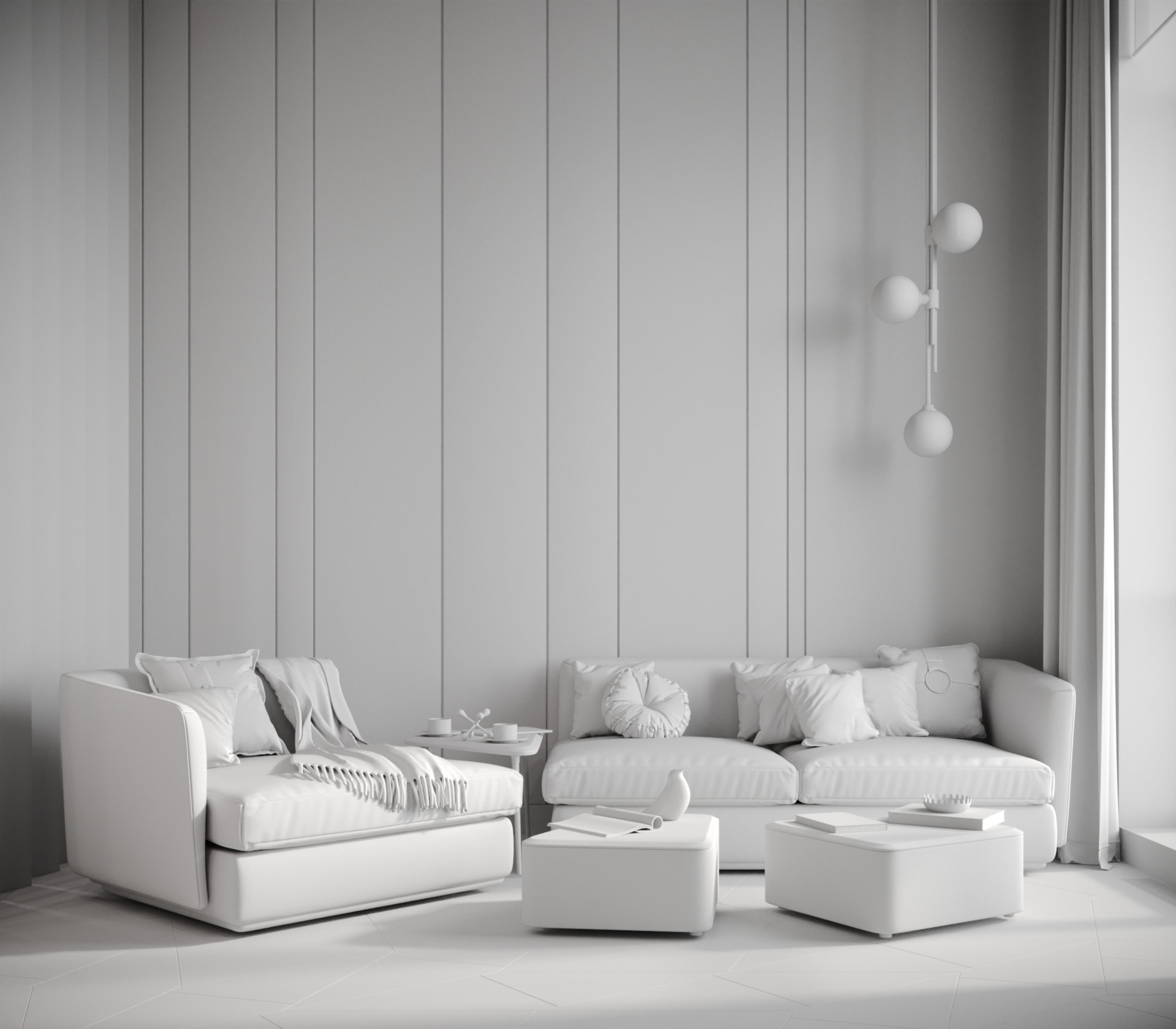 Scene Bedroom silver bor 3D model_19