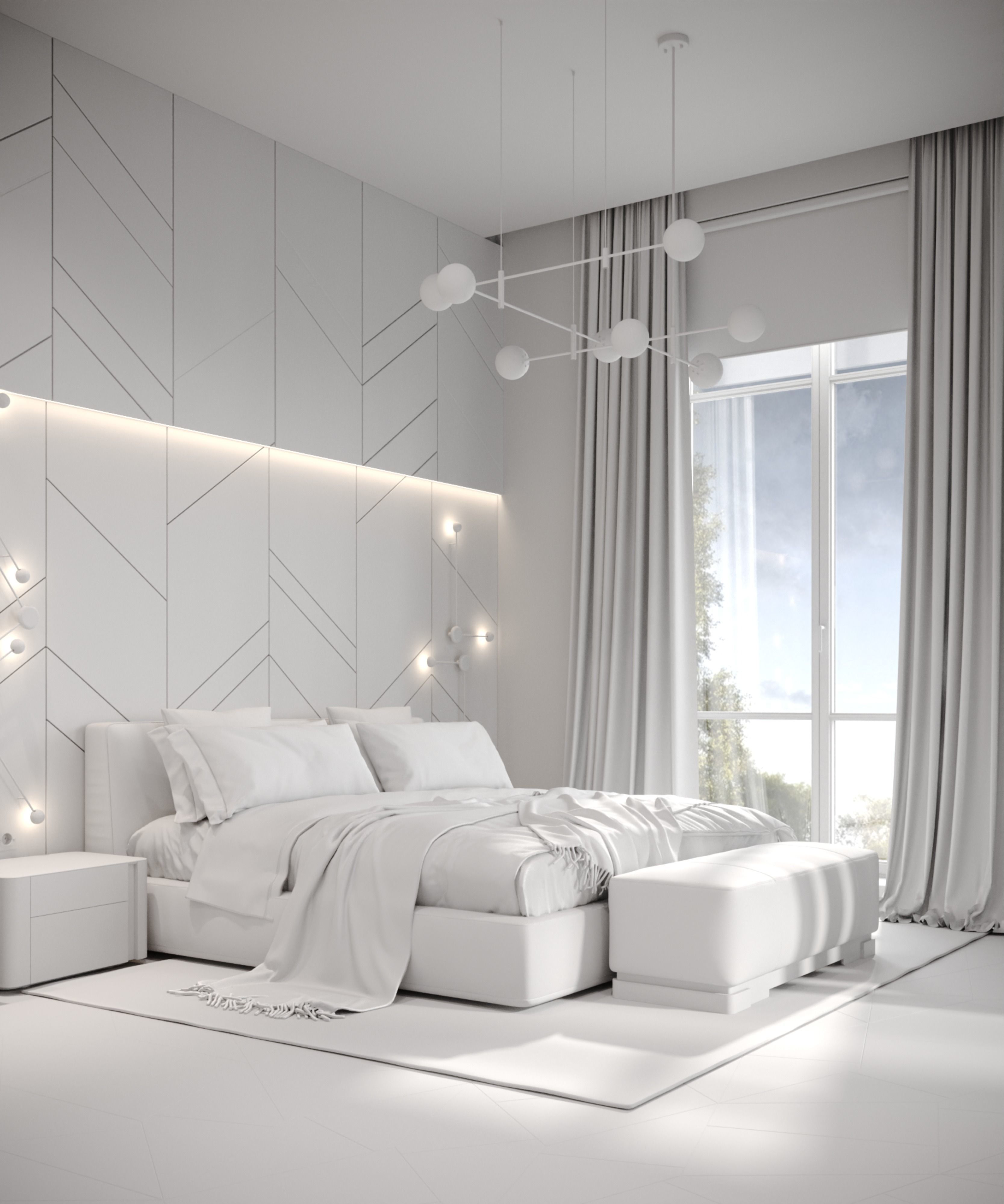 Scene Bedroom silver bor 3D model_18