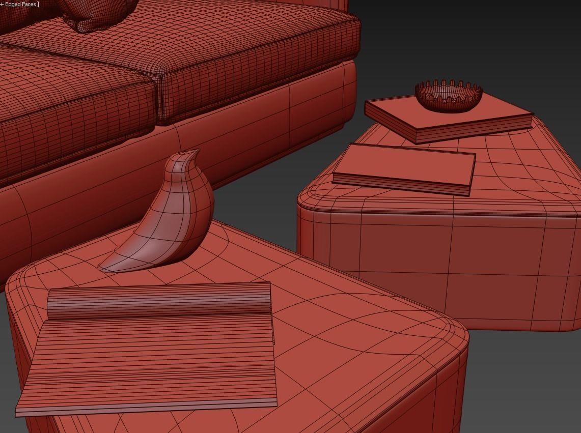 Scene Bedroom silver bor 3D model_25