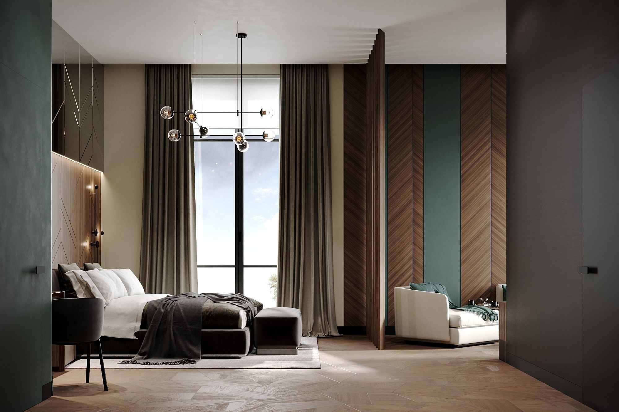 Scene Bedroom silver bor 3D model_10