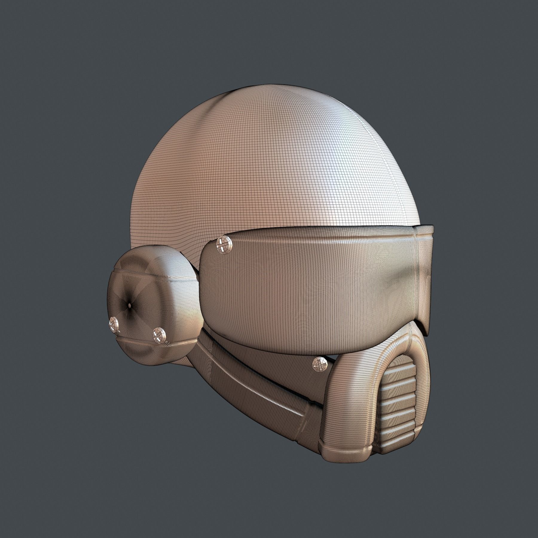 helmet high poly sculpt 3d printable ver 7 3D model 3D model_10