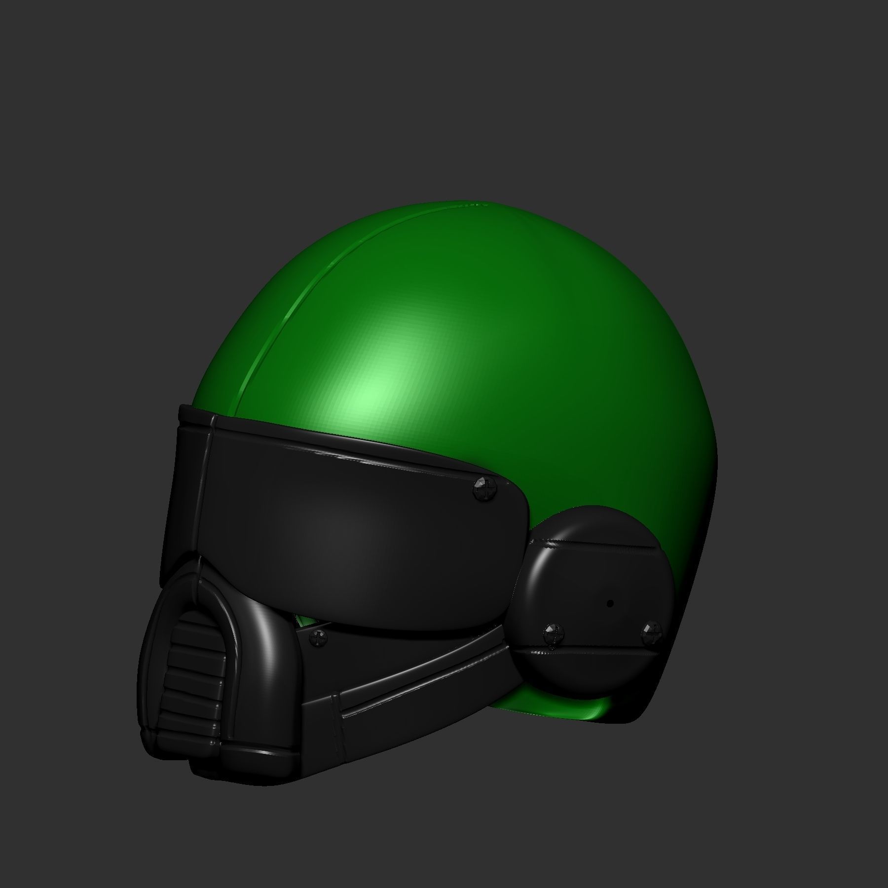 helmet high poly sculpt 3d printable ver 7 3D model 3D model_6