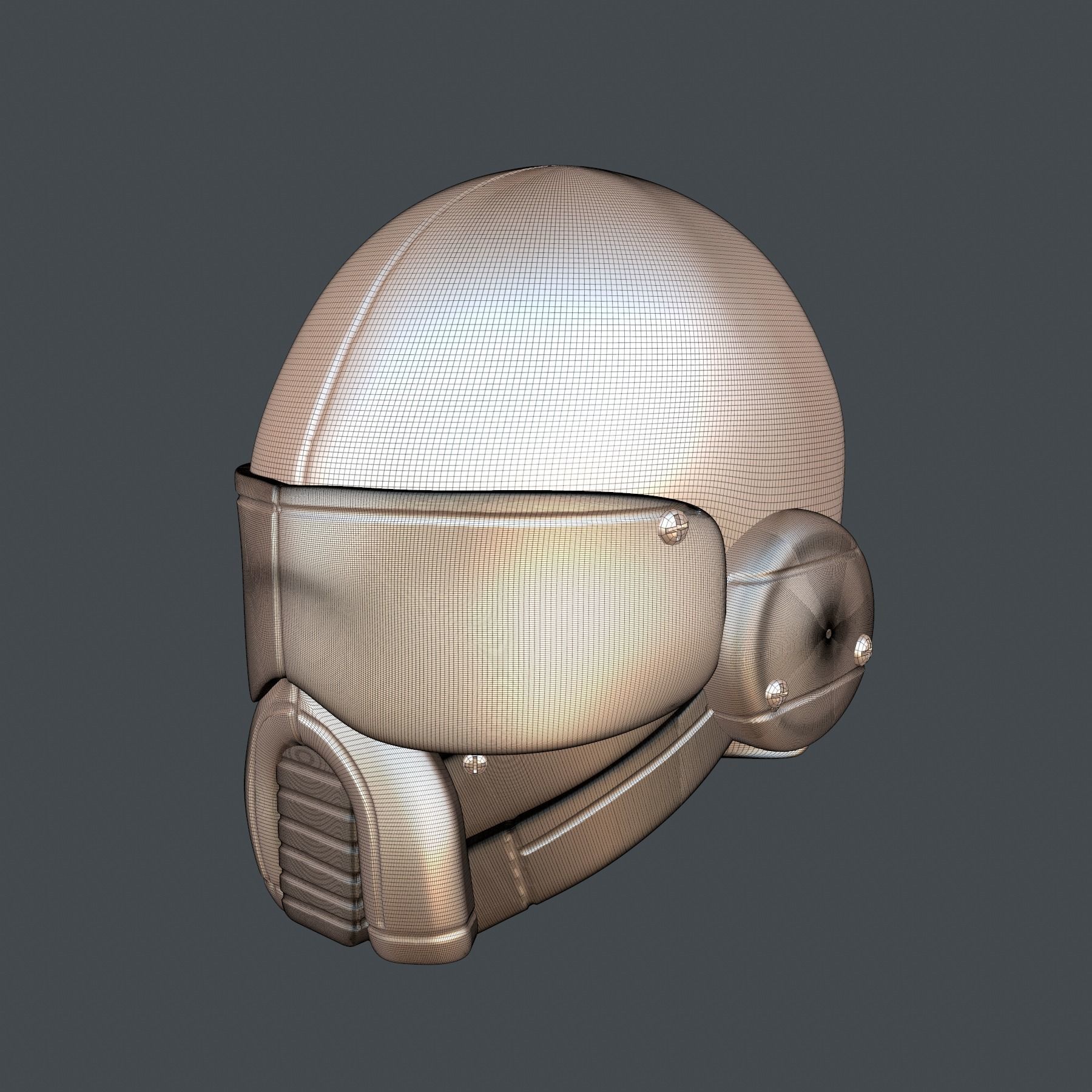 helmet high poly sculpt 3d printable ver 7 3D model 3D model_9