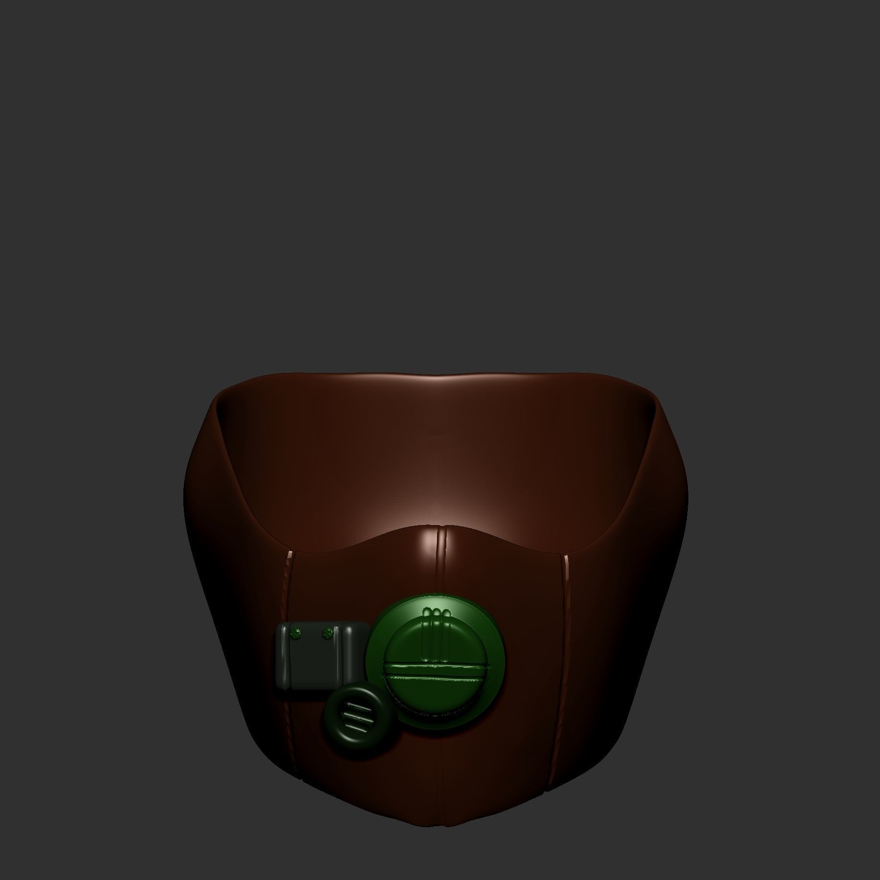 gas mask helmet scifi high poly sculpt  ver 1 3d printable  3D model_2