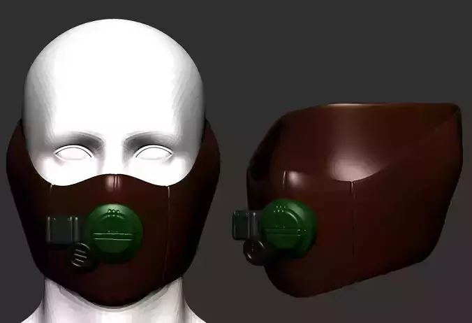 gas mask helmet scifi high poly sculpt  ver 1 3d printable 