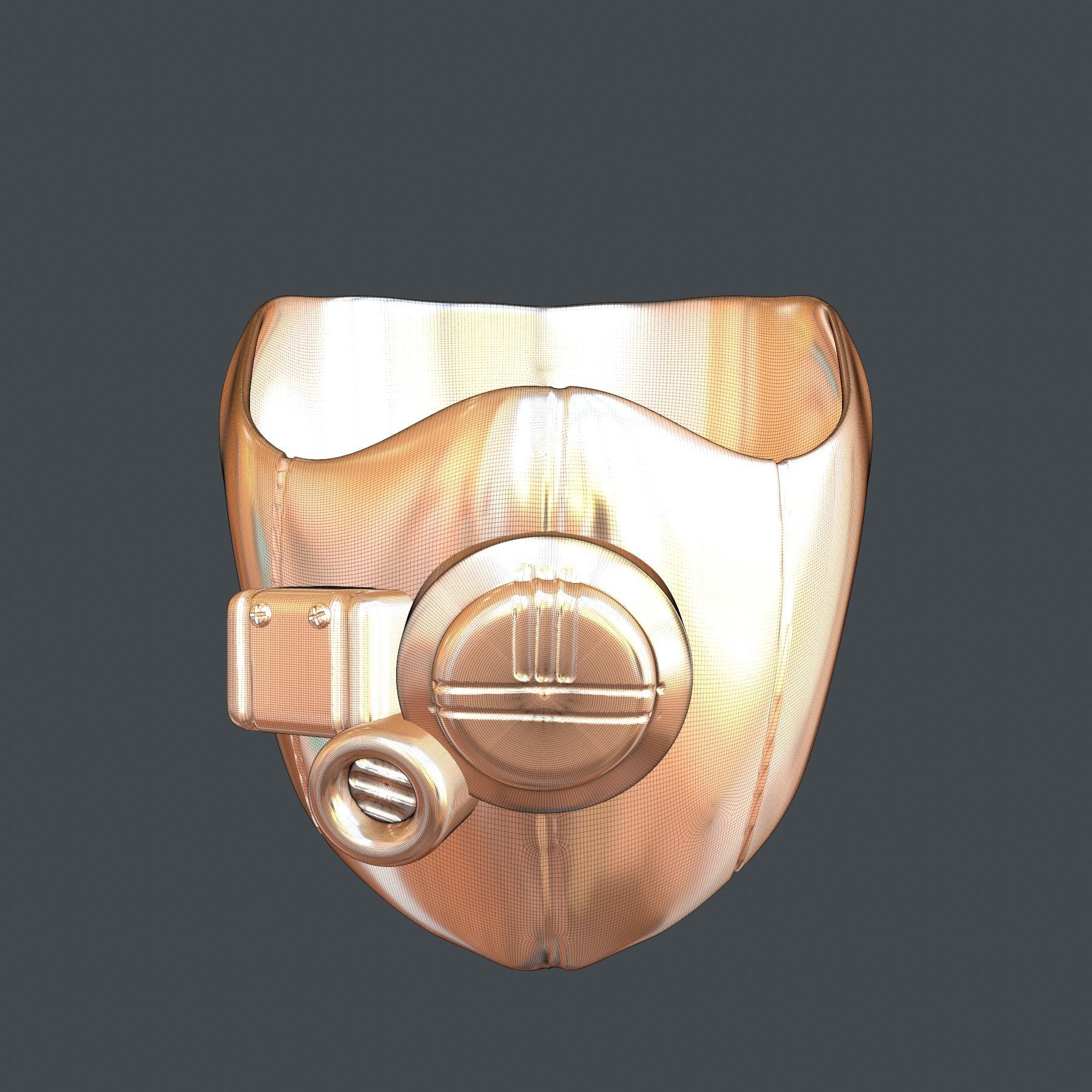 gas mask helmet scifi high poly sculpt  ver 1 3d printable  3D model_8