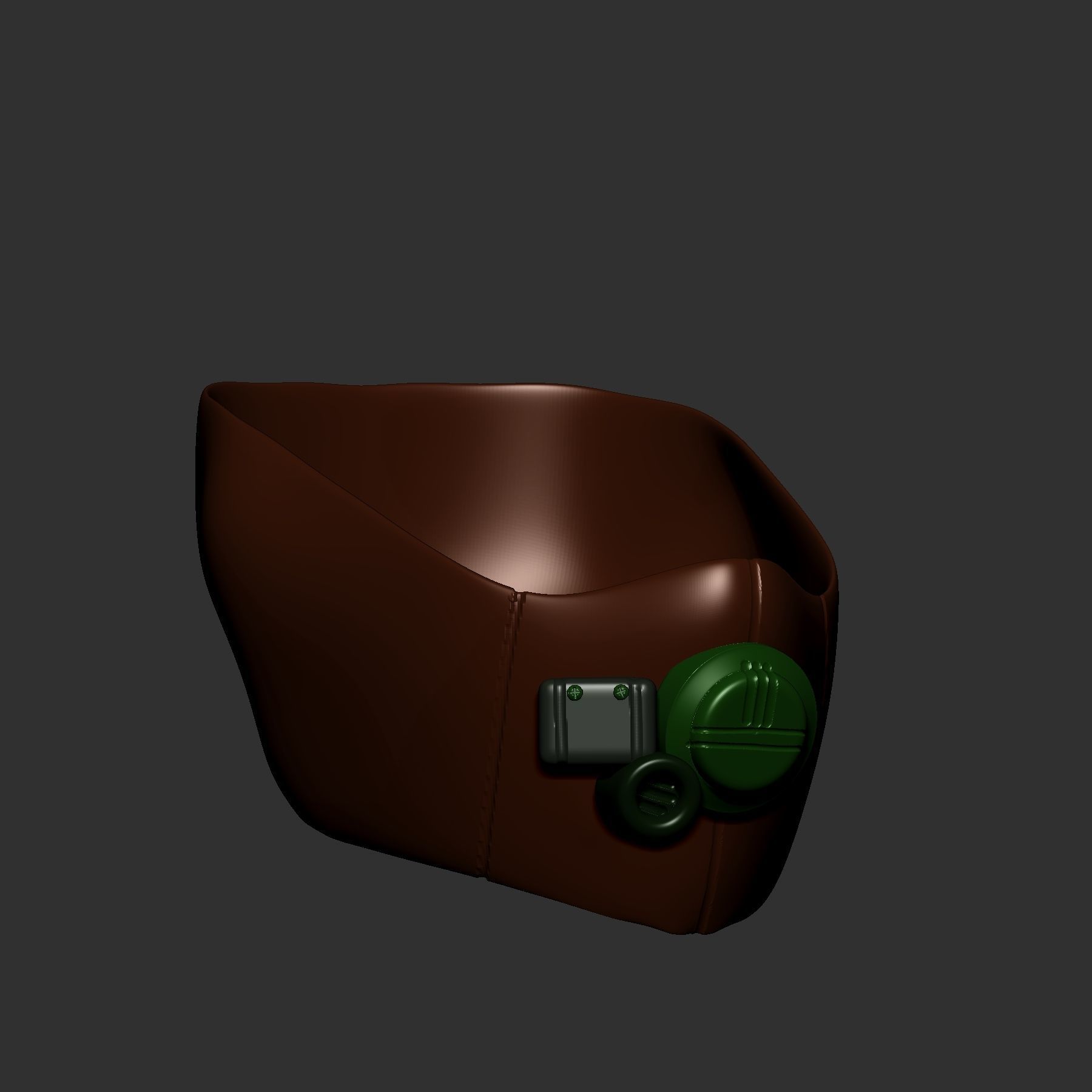 gas mask helmet scifi high poly sculpt  ver 1 3d printable  3D model_4