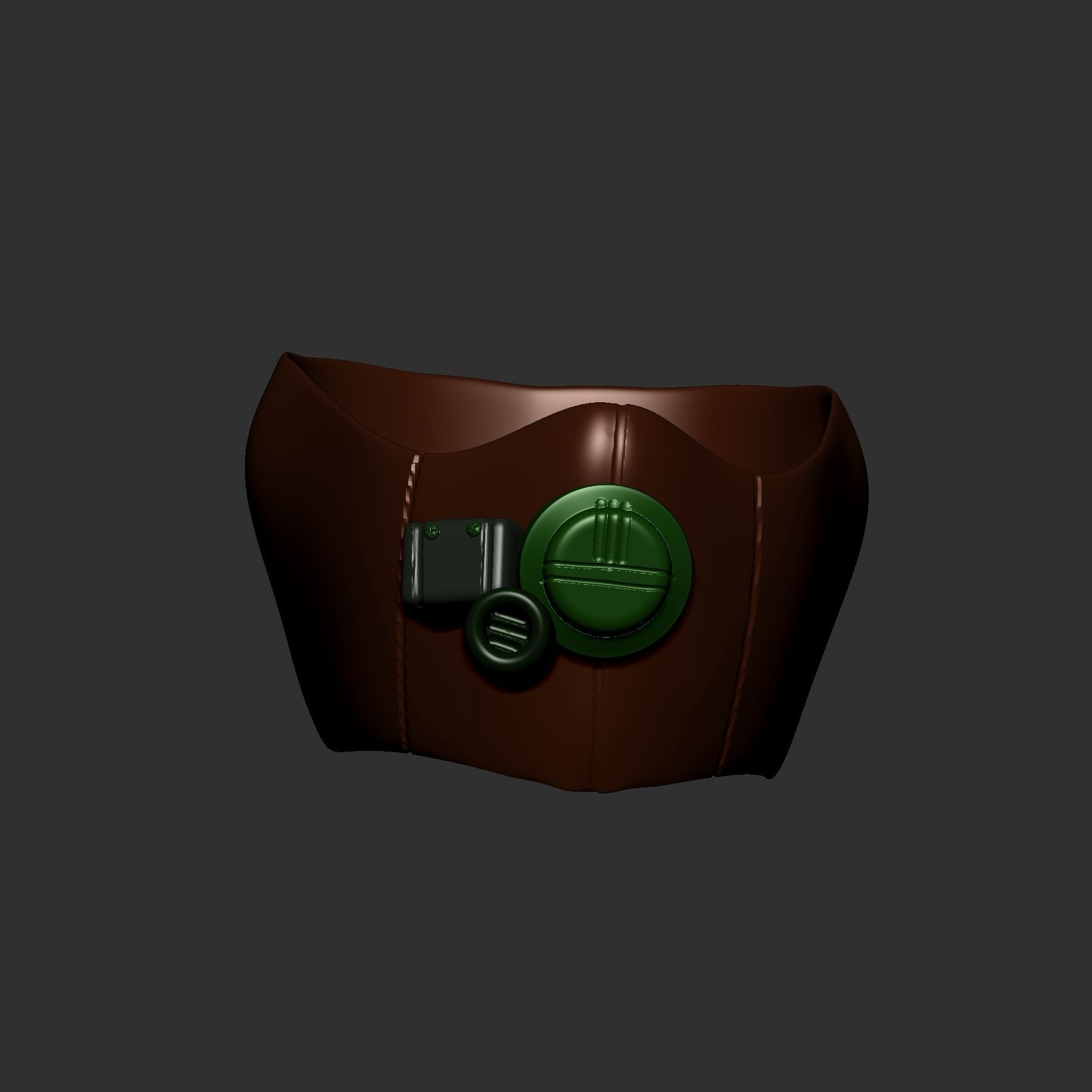 gas mask helmet scifi high poly sculpt  ver 1 3d printable  3D model_5