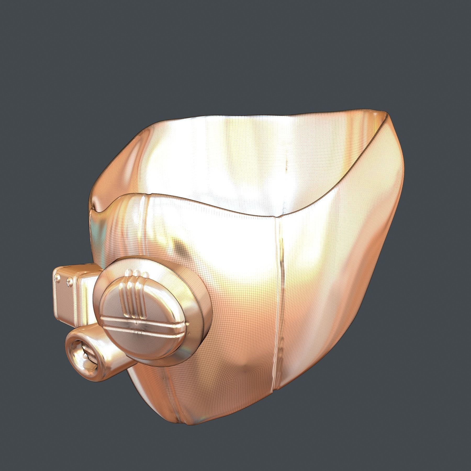 gas mask helmet scifi high poly sculpt  ver 1 3d printable  3D model_9