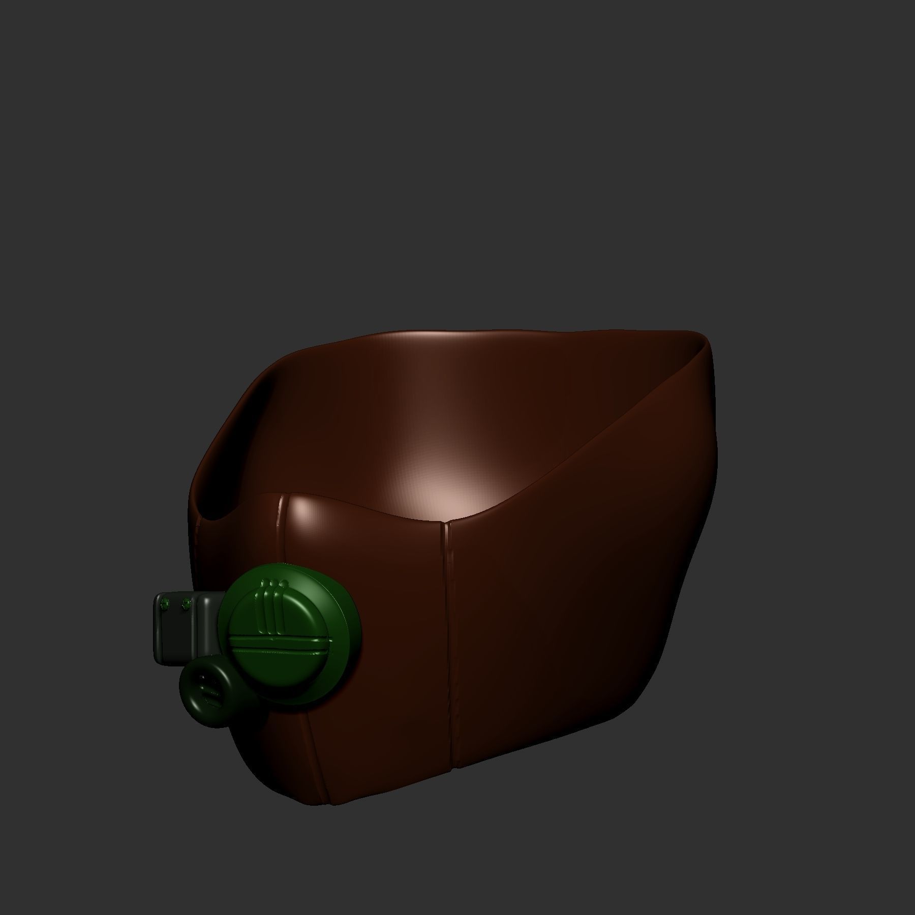 gas mask helmet scifi high poly sculpt  ver 1 3d printable  3D model_3