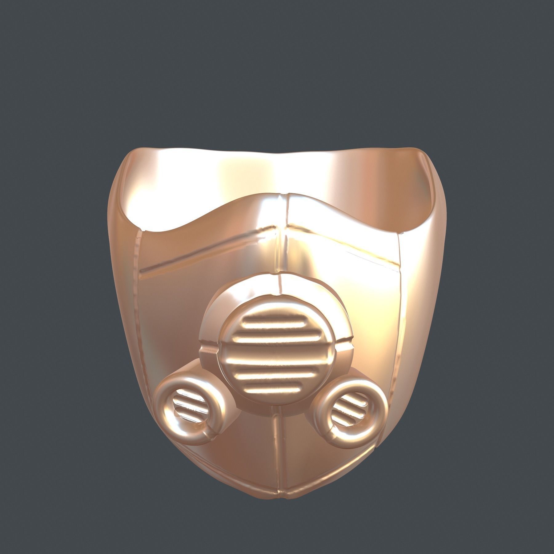 gas mask helmet scifi high poly sculpt ver 4 3d printable 3D model_7