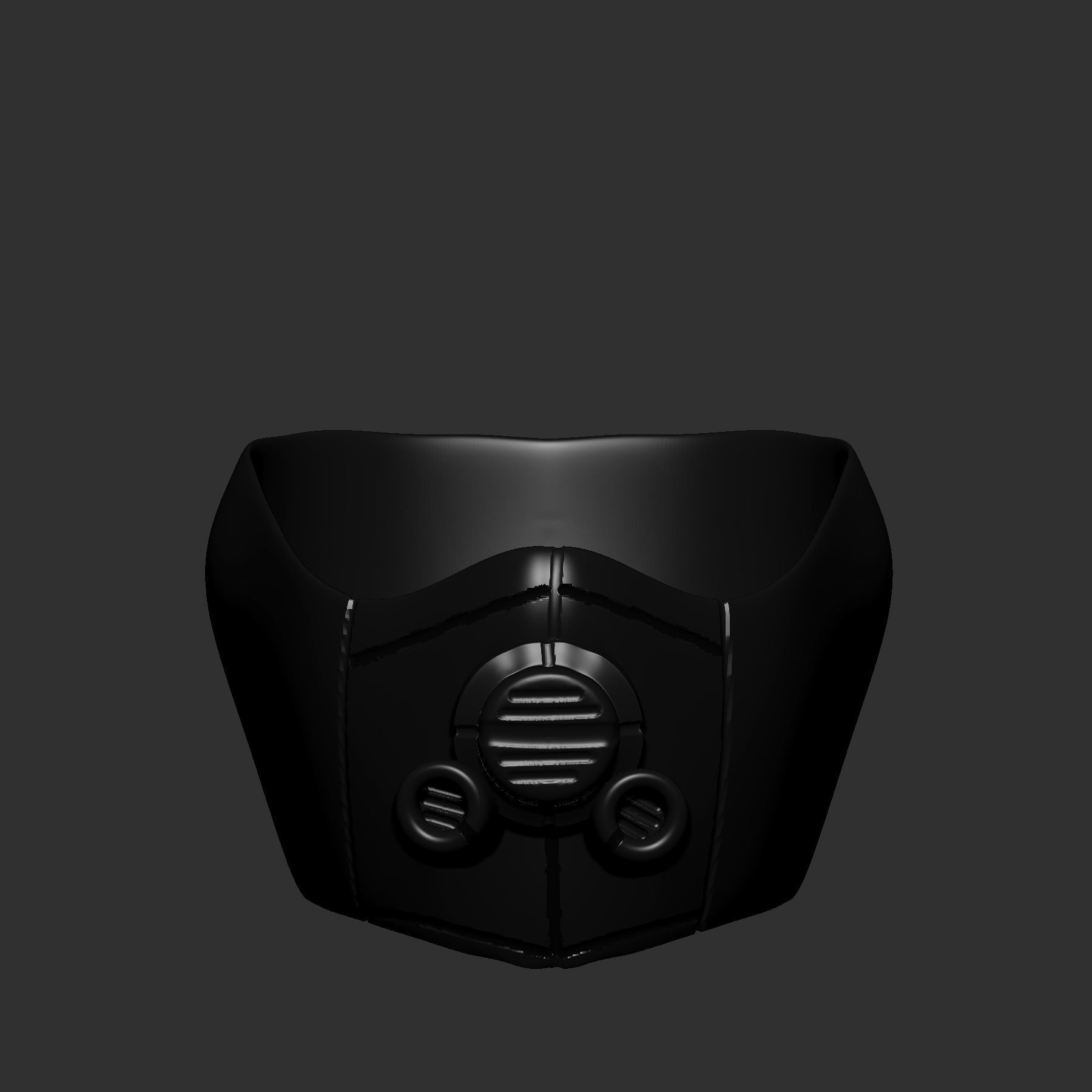 gas mask helmet scifi high poly sculpt ver 4 3d printable 3D model_1