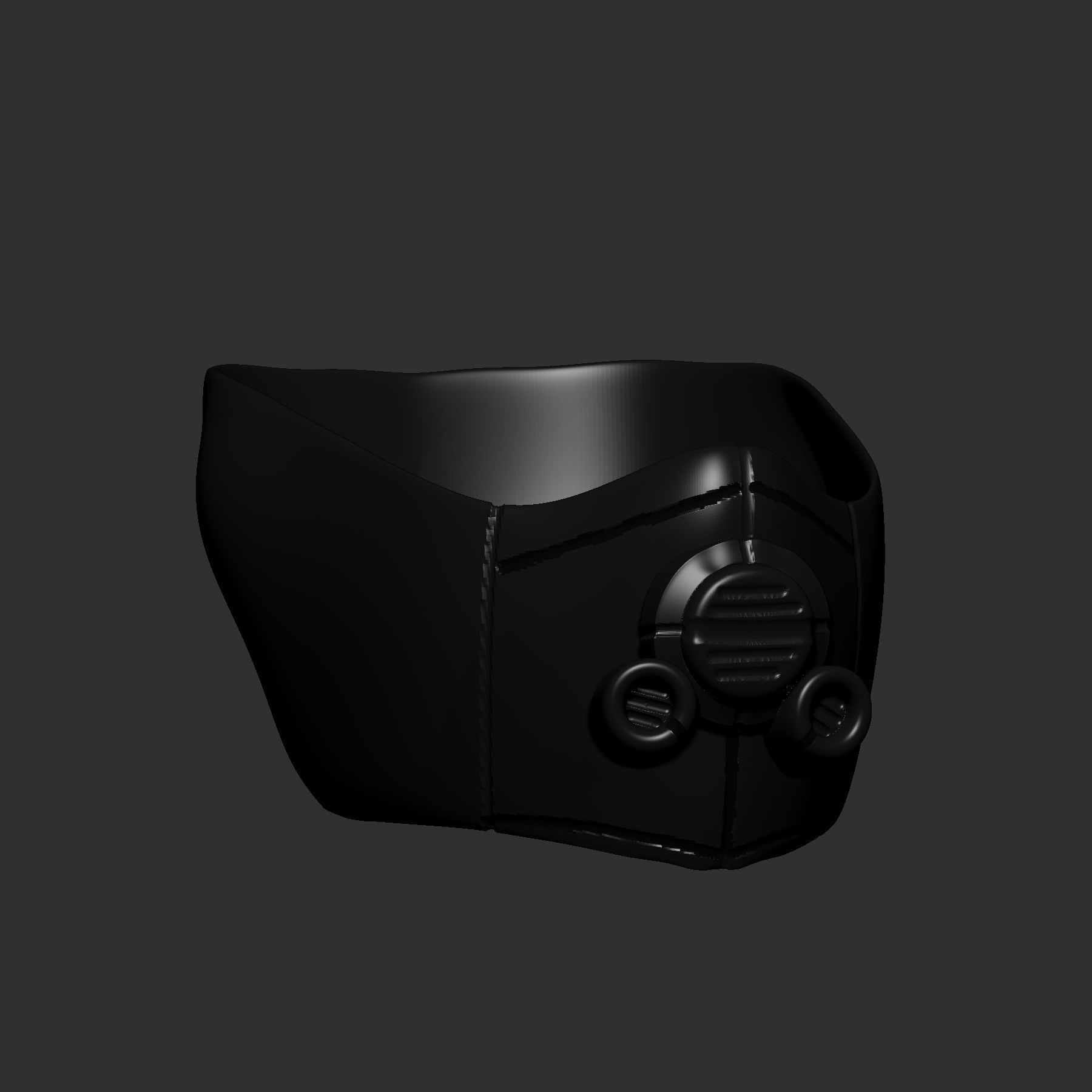 gas mask helmet scifi high poly sculpt ver 4 3d printable 3D model_3