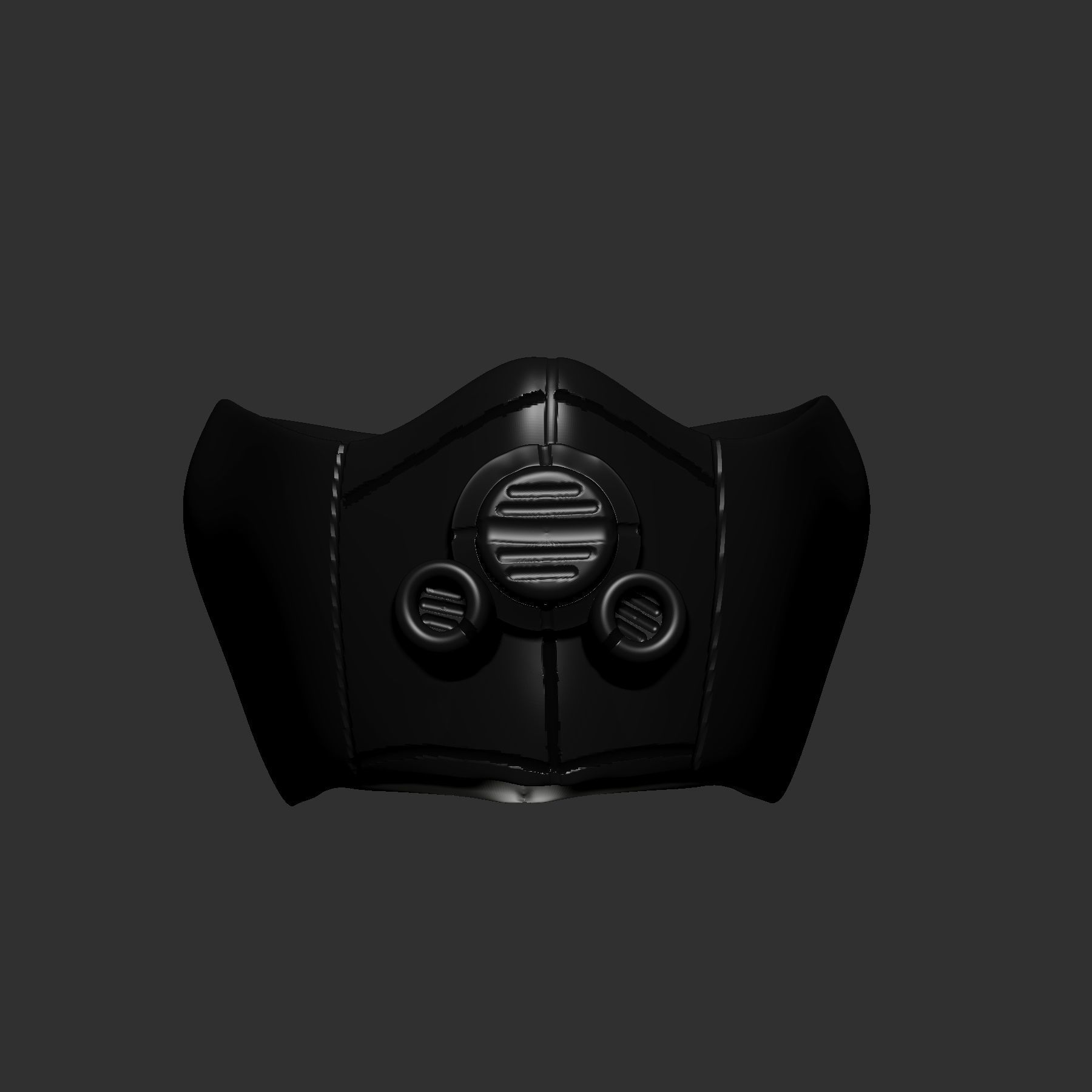 gas mask helmet scifi high poly sculpt ver 4 3d printable 3D model_4