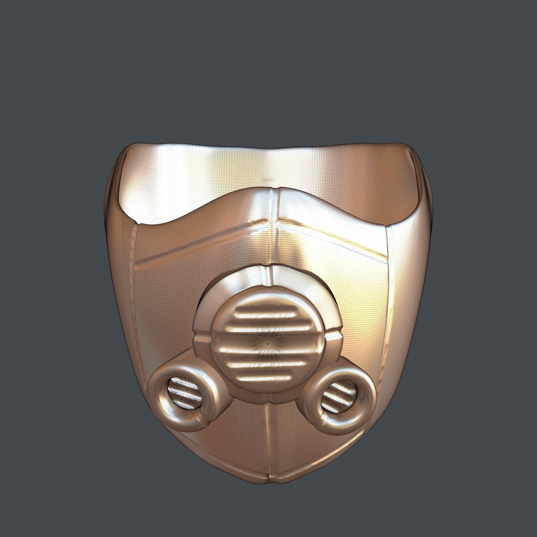 gas mask helmet scifi high poly sculpt ver 4 3d printable 3D model_8
