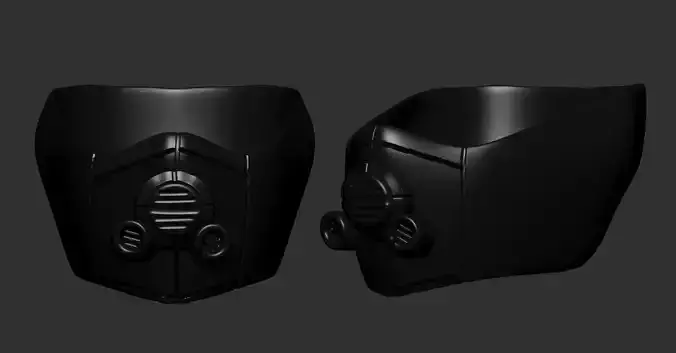 gas mask helmet scifi high poly sculpt  ver 4 3d printable 
