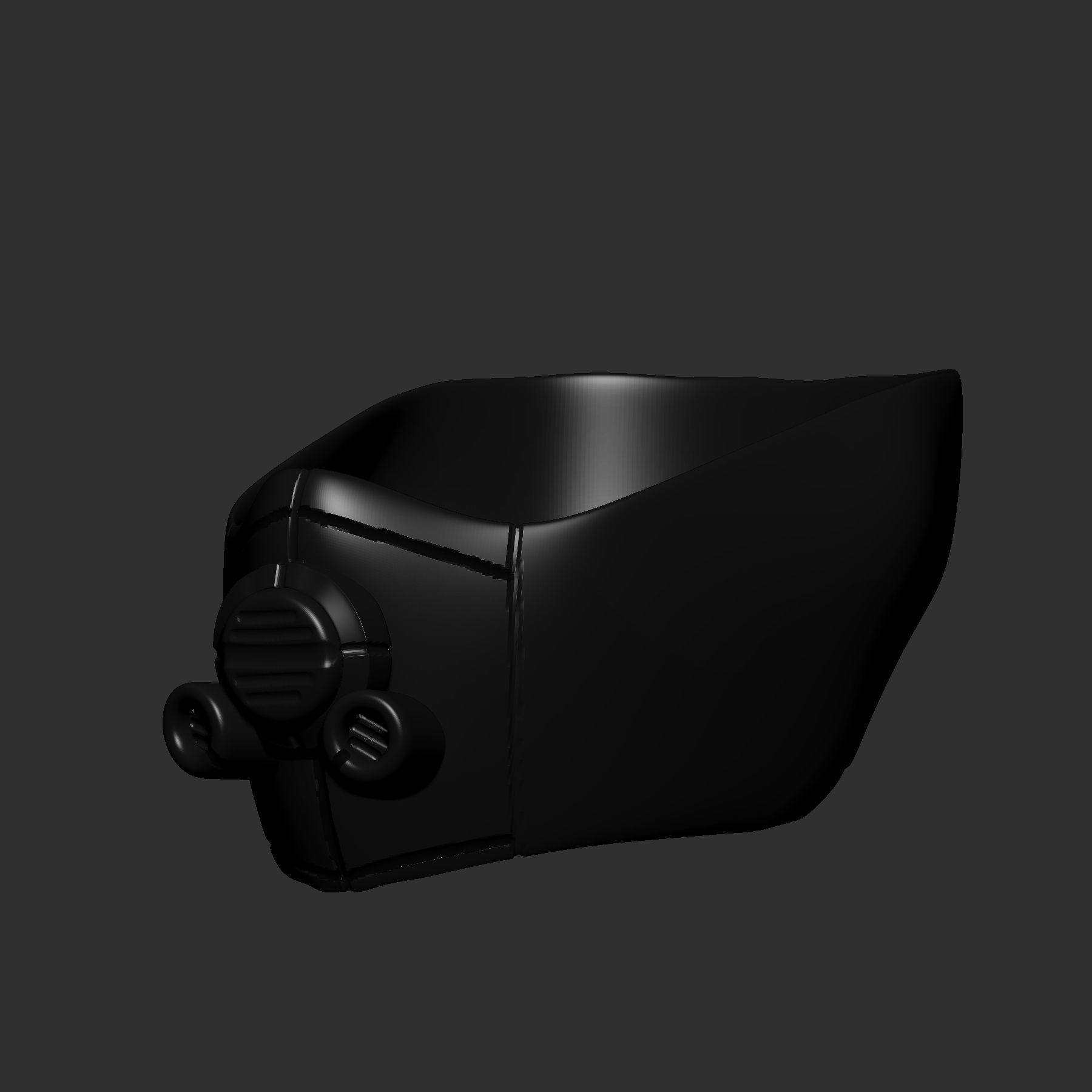 gas mask helmet scifi high poly sculpt ver 4 3d printable 3D model_2