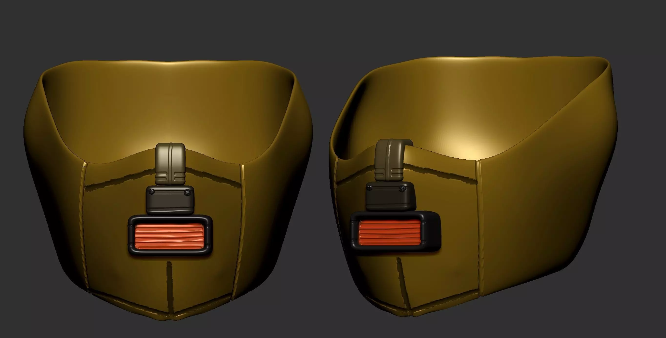 gas mask helmet scifi high poly sculpt 3d printable  3D model_0