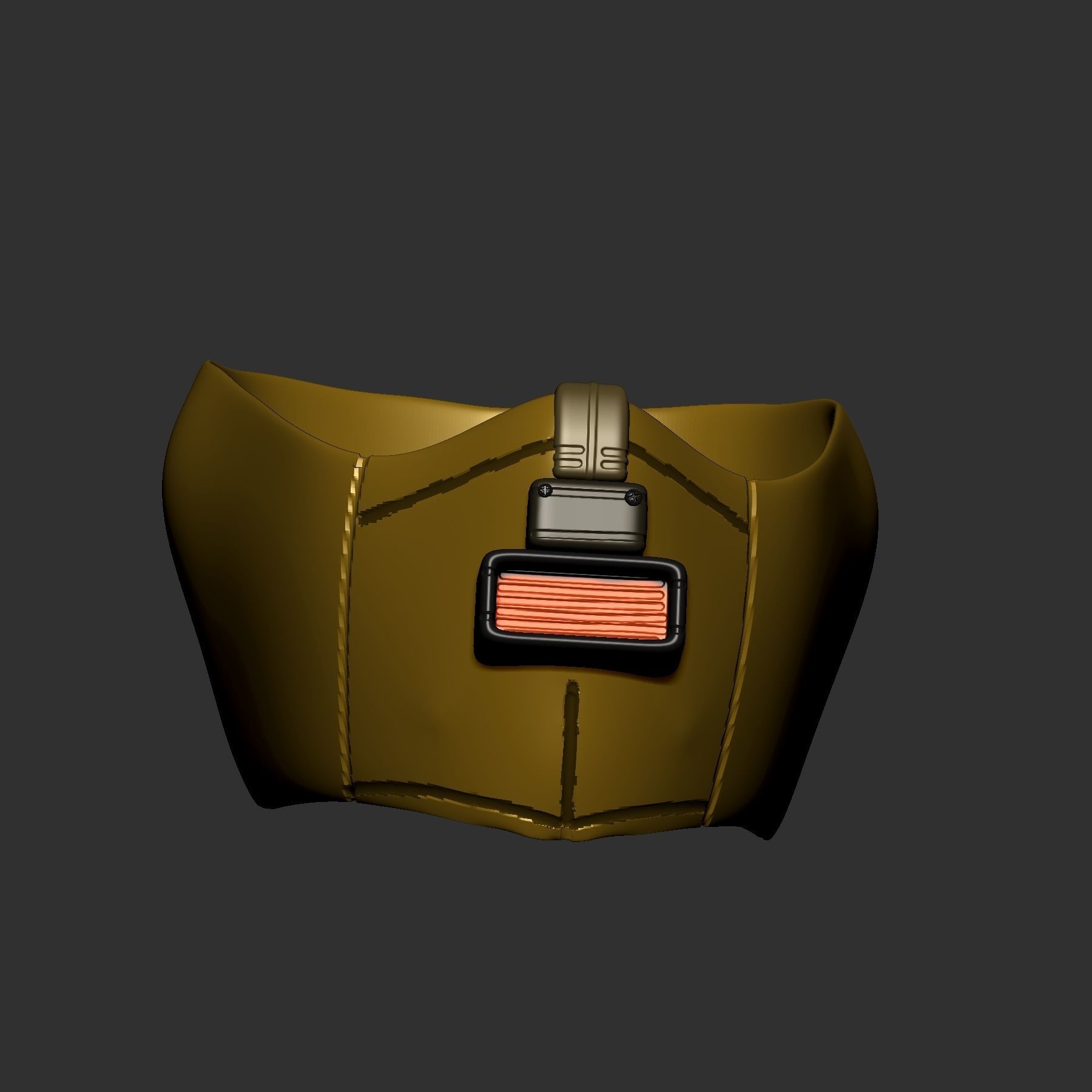 gas mask helmet scifi high poly sculpt 3d printable  3D model_4