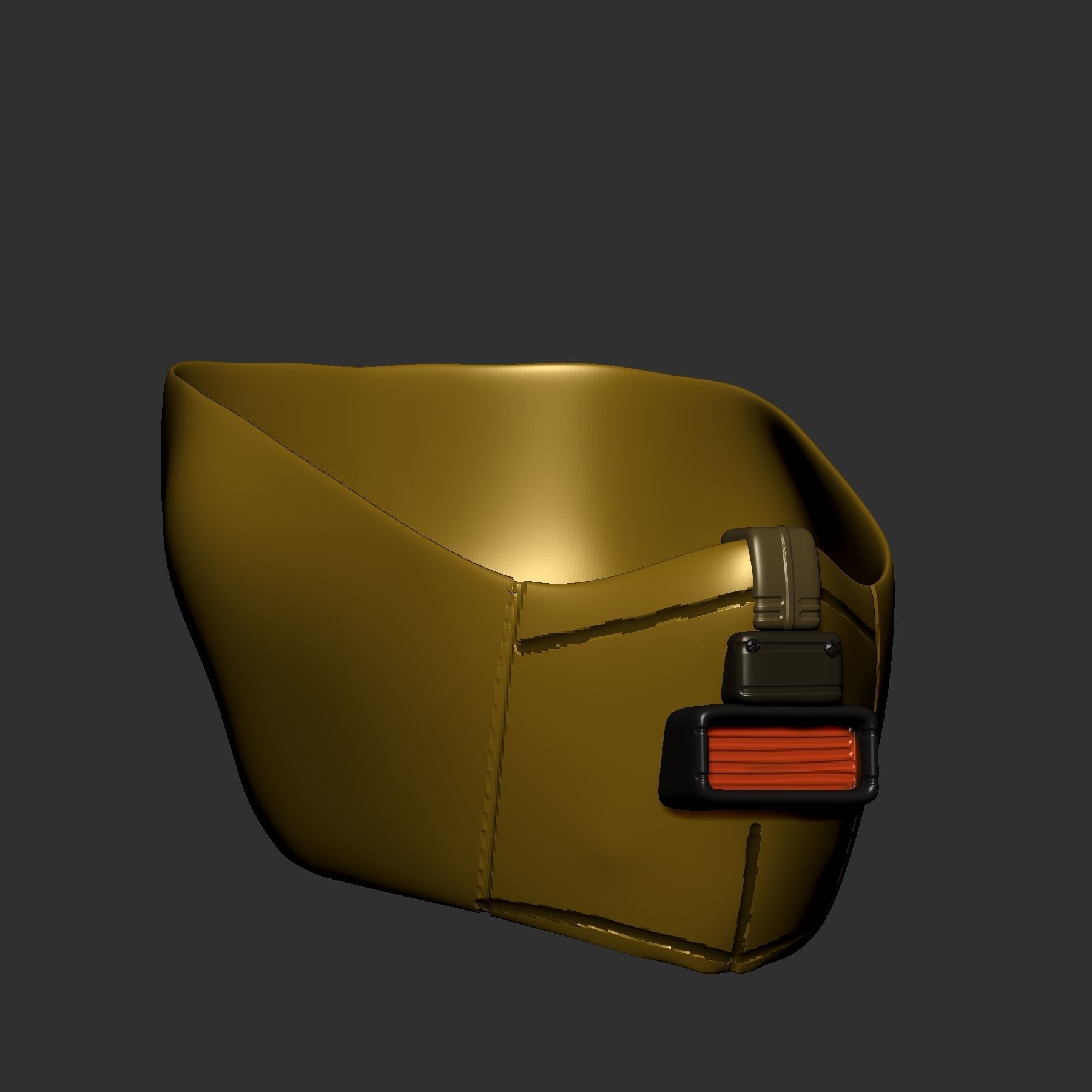 gas mask helmet scifi high poly sculpt 3d printable  3D model_3